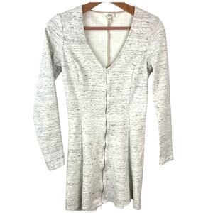 Wilfred Aritzia White Long Sleeve Zipper Dress